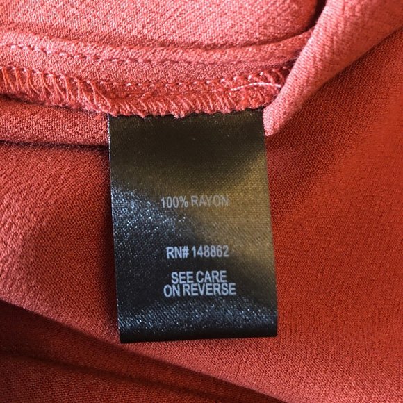 NWT Torrid Babydoll Blouse Tunic Top 100% Rayon Tandoori Spice size 2X ~ 18-20 - Picture 3 of 4